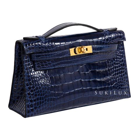 hermes black kelly|hermes kelly pochette crocodile.